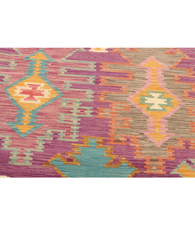 Naila kelim 302x208 cm handgeweven traditional Kelim Tapijt Wol