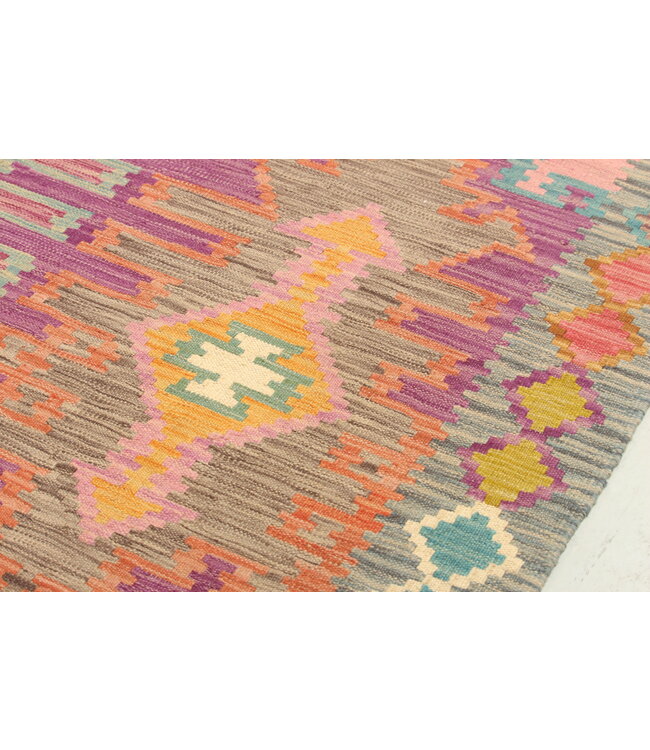 Naila kelim 302x208 cm handgeweven traditional Kelim Tapijt Wol