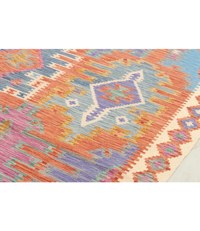 Naila kelim  handgemacht 296x203 cm  traditional Wolle Kelim Teppich