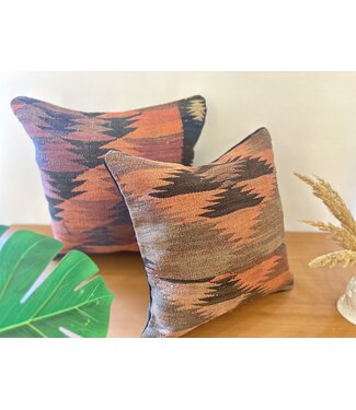 Kelimshop kelim kussenhoes met vulling Handgemaakte kelim kussens ca 45x45 cm