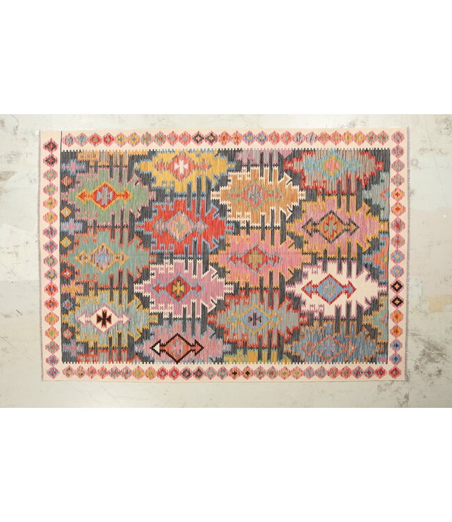 Handmade Naila kelim  297x203 cm  Traditional Kilim Area Rug Wool Carpet