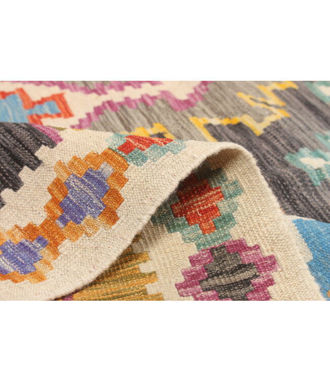 Naila kelim Handgeweven 306x206cm  Traditional Kelim Tapijt Wol