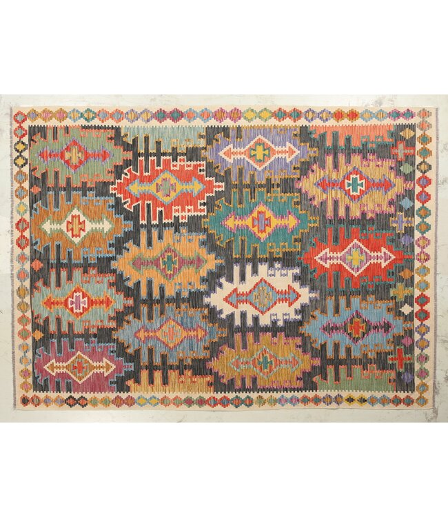 Naila kelim Handgeweven 301x214cm  Traditional Kelim Tapijt Wol