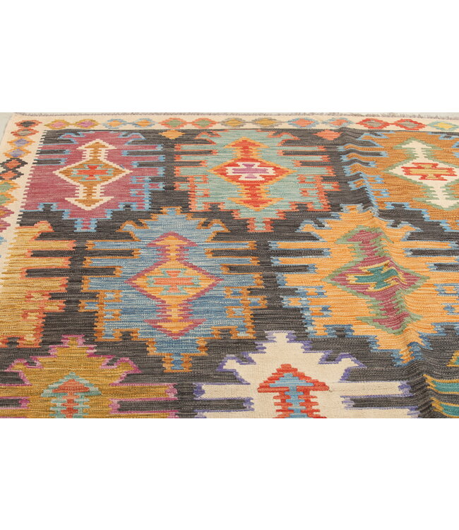 Naila kelim Handgeweven 301x214cm  Traditional Kelim Tapijt Wol