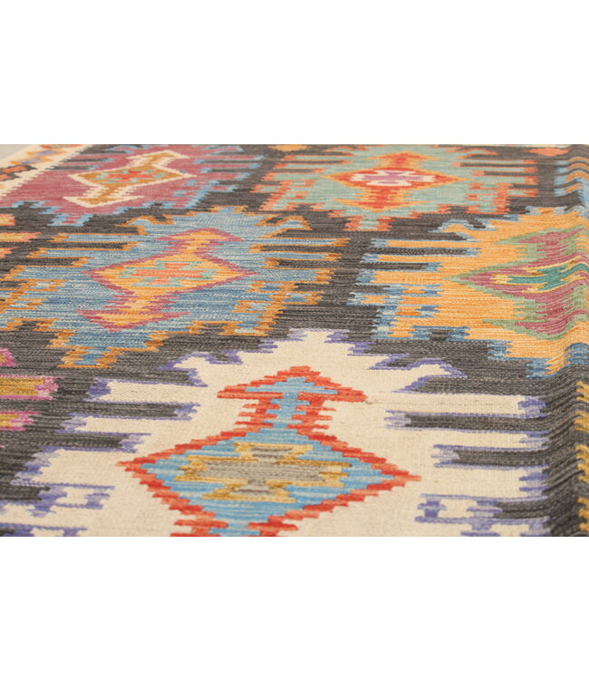 Naila kelim  Handgemacht  301x214cm Traditional Wolle Kelim Teppich