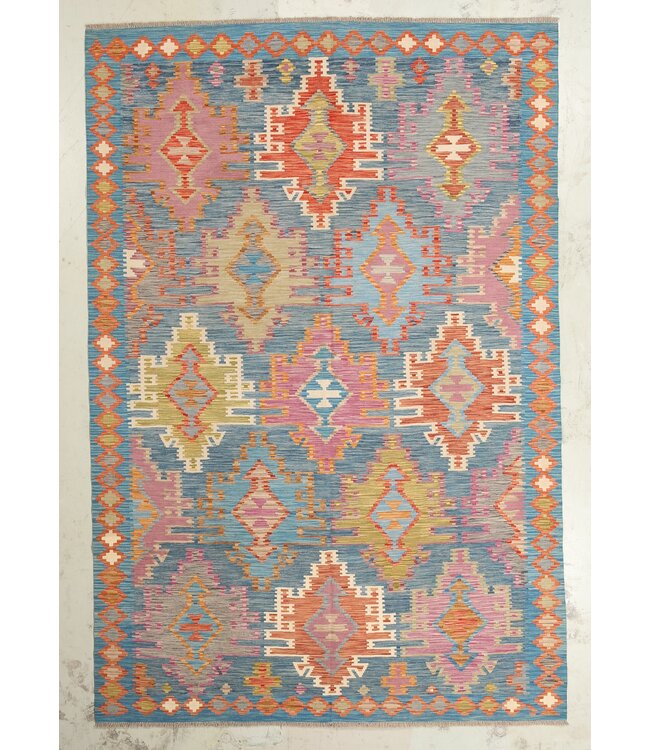 Naila kelim  Handgemacht   302x202 cm Traditional Wolle Kelim Teppich