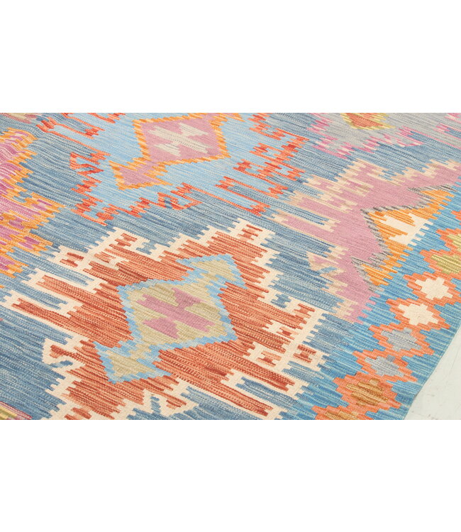 Naila kelim Handgeweven  302x202 cm Traditional Kelim Tapijt Wol