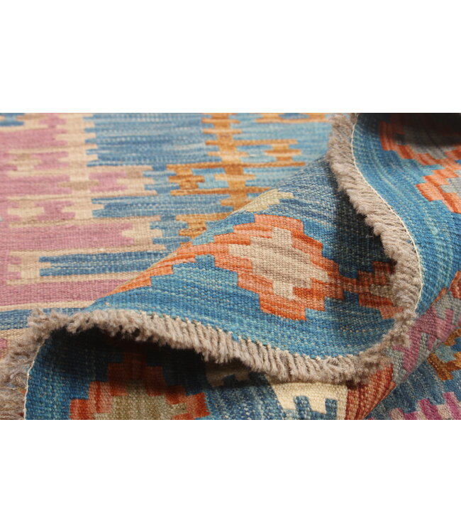 Naila kelim Handgeweven  302x202 cm Traditional Kelim Tapijt Wol