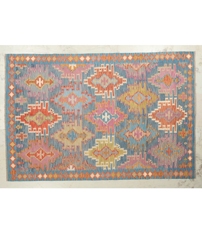 Naila kelim  Handgemacht   302x202 cm Traditional Wolle Kelim Teppich