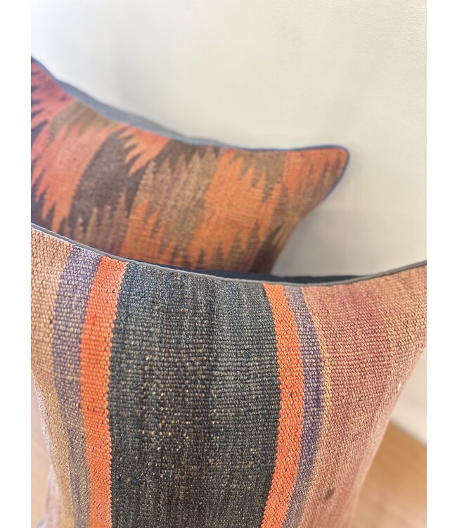 2x kelim cushion cover with filling Handmade kelim cushions ca 45x45 cm