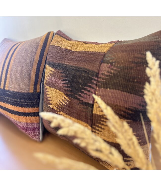 2x kelim cushion cover with filling Handmade kelim cushions ca 45x45 cm