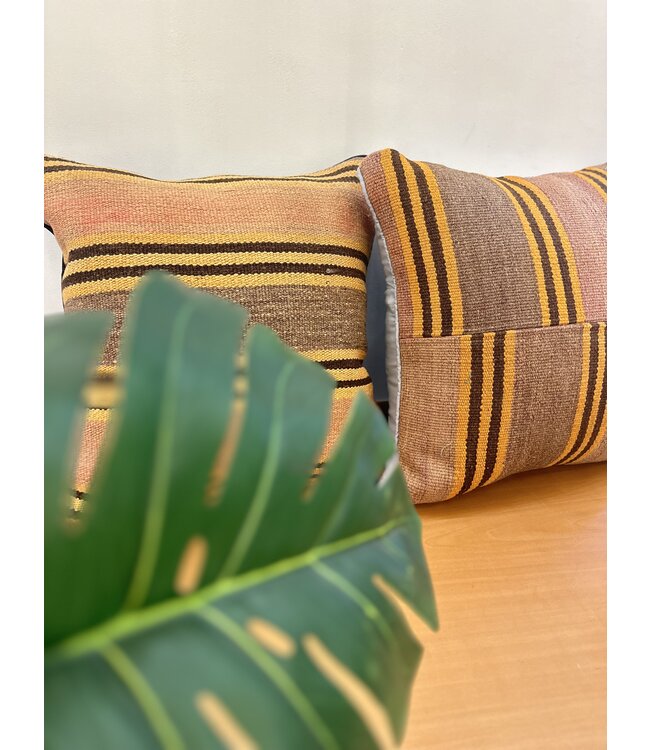 2x kelim cushion cover with filling Handmade kelim cushions ca 45x45 cm