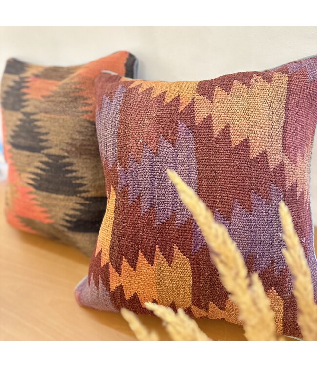 2x kelim cushion cover with filling Handmade kelim cushions ca 45x45 cm