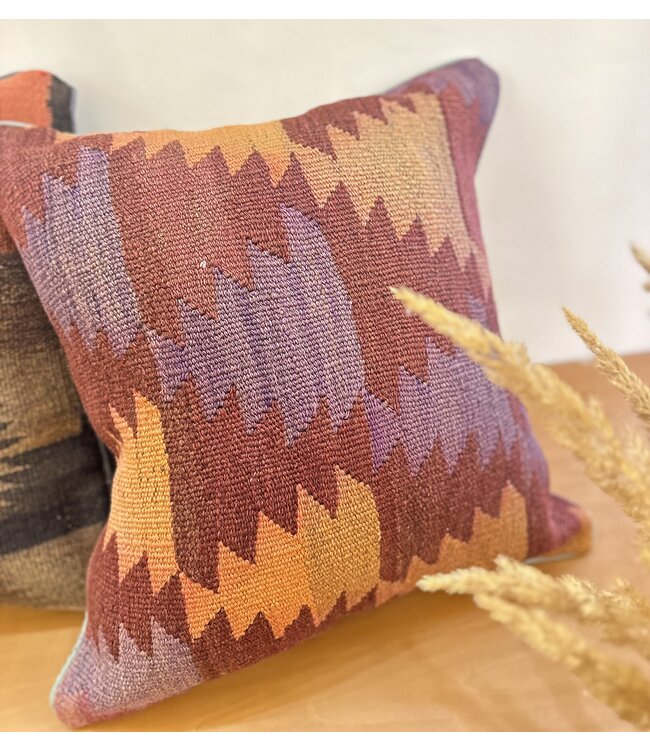 2x kelim kussenhoes met vulling Handgemaakte kelim kussens ca 45x45 cm