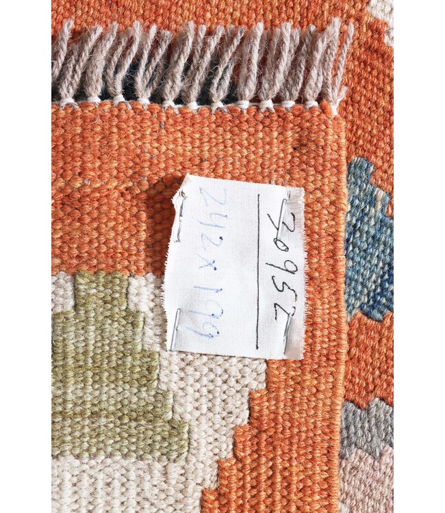 242x199 cm Handgemaakte Afghaanse traditionele Kilim Vloerkleed Wol Tapijt