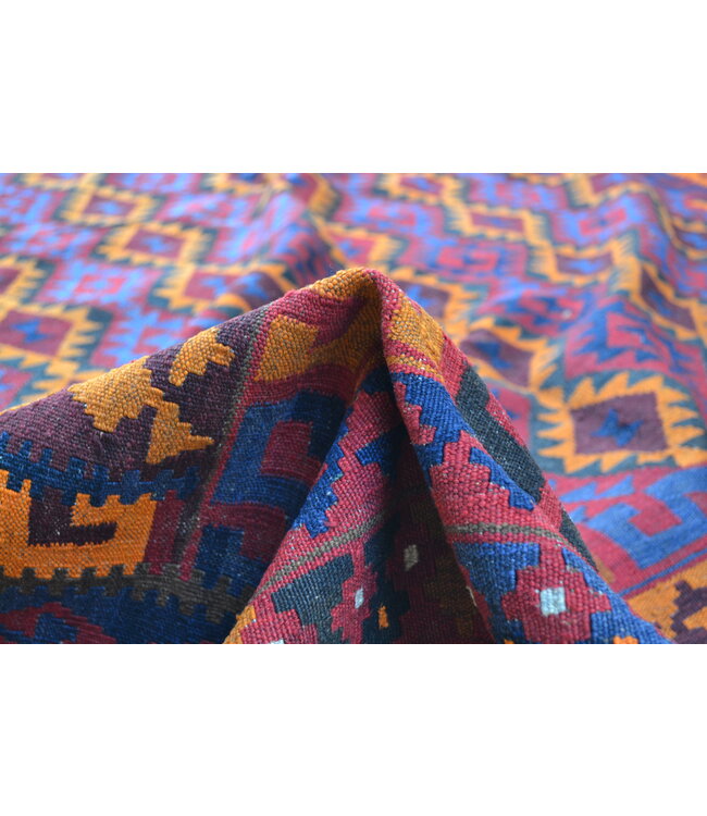 298x201 cm Handgewebte Orientalisch Wolle Kelim Teppich Antiker Kelim