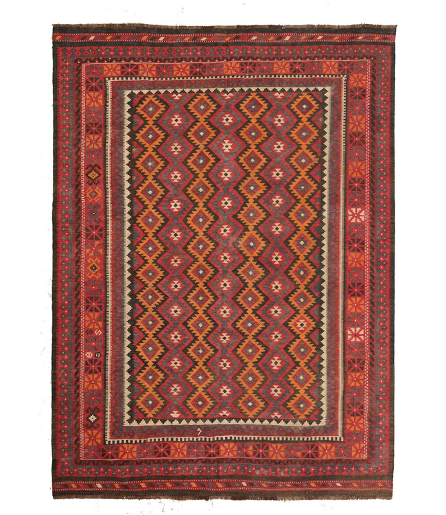 Kelimshop 284x207 cm Handgemaakt Oosters Kelim Wol Vloerkleed Antieke, vintage kelim