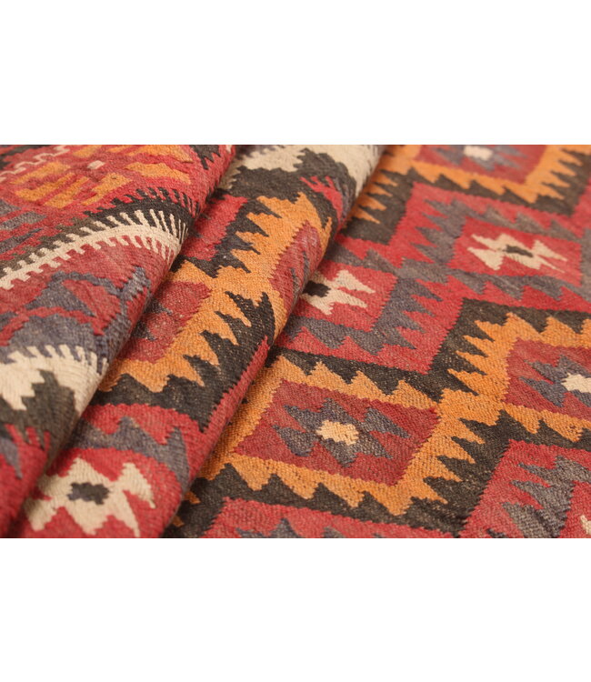 284x207 cm Hand Woven Afghan Wool Kilim Area Rug  Antique vintage kelim