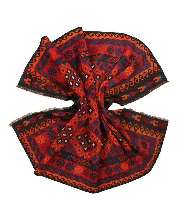 275x190 cm Handgewebte Orientalisch Wolle Kelim Teppich Antiker Kelim Vintage-Kelim