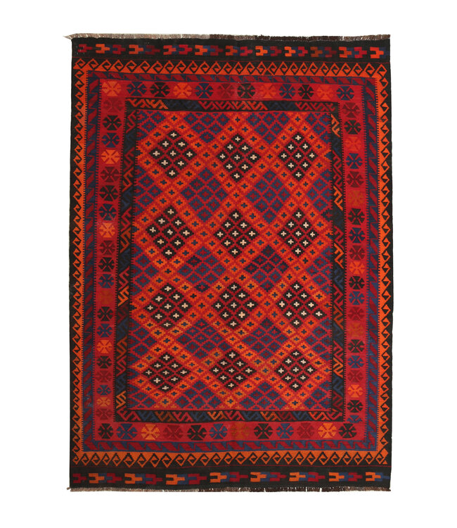 275x190 cm Handgewebte Orientalisch Wolle Kelim Teppich Antiker Kelim Vintage-Kelim