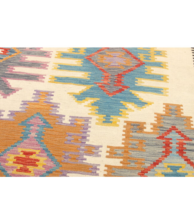 Naila kelim Handgeweven  295x207 cm Traditional Kelim Tapijt Wol