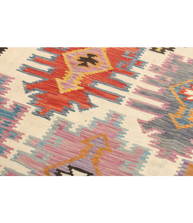 Naila kelim Handgeweven  295x207 cm Traditional Kelim Tapijt Wol