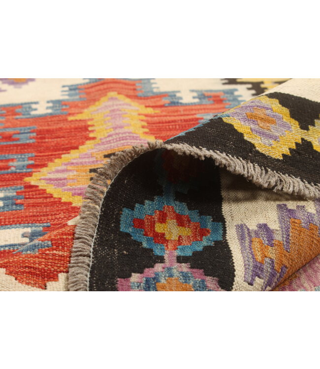 Naila kelim Handgeweven  295x207 cm Traditional Kelim Tapijt Wol