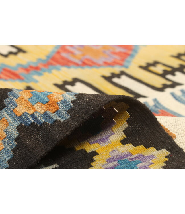 Naila kelim Handgeweven  295x207 cm Traditional Kelim Tapijt Wol