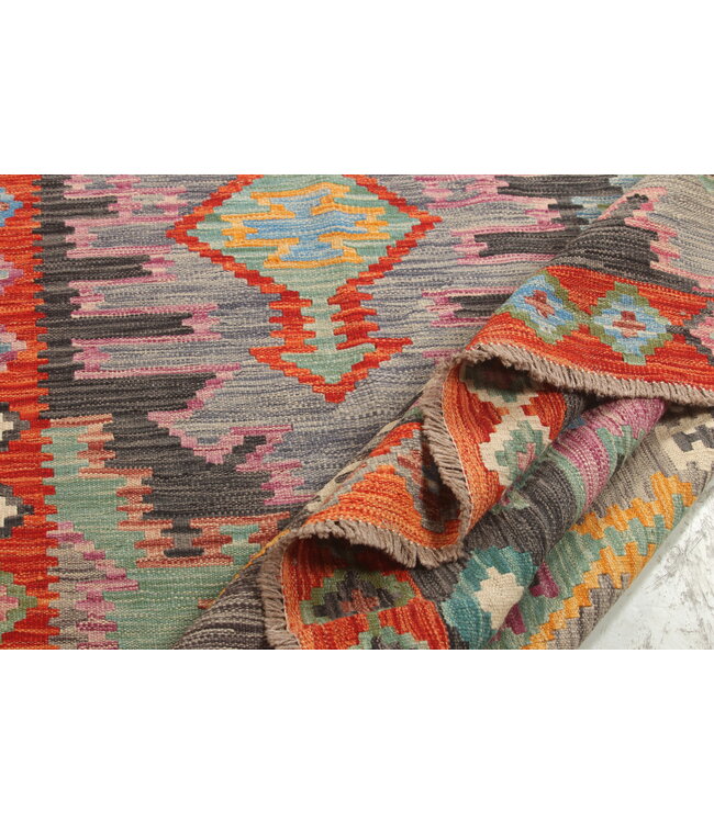 Naila kelim Handgeweven 307x199cm  Traditional Kelim Tapijt Wol