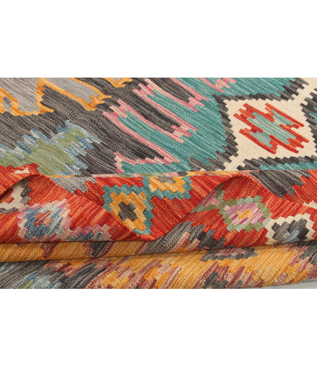 Naila kelim Handgeweven 307x199cm  Traditional Kelim Tapijt Wol