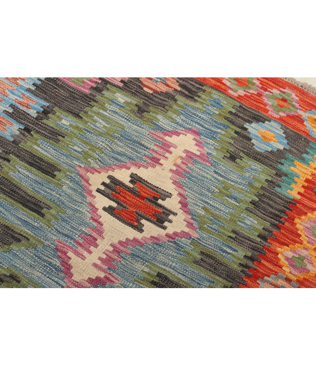 Naila kelim Handgeweven 307x199cm  Traditional Kelim Tapijt Wol