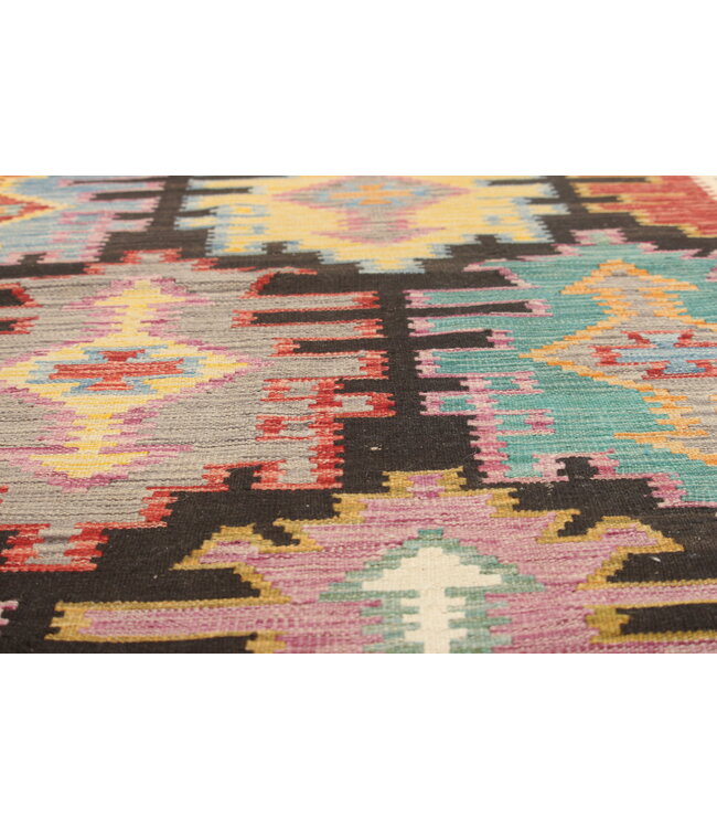 Naila kelim Handgeweven 300x202cm  Traditional Kelim Tapijt Wol