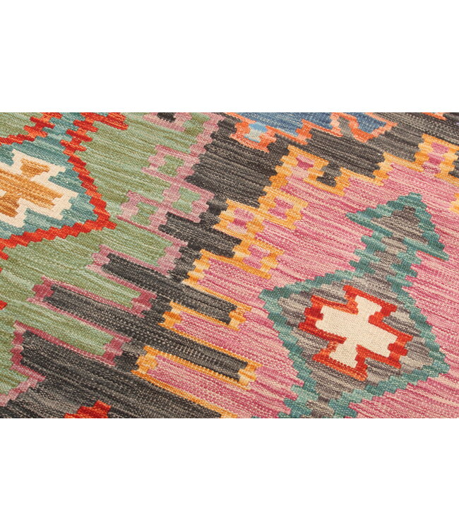 Naila kelim Handgeweven 303x212cm  Traditional Kelim Tapijt Wol