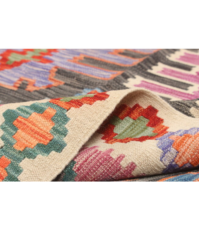 Naila kelim Handgeweven 303x212cm  Traditional Kelim Tapijt Wol