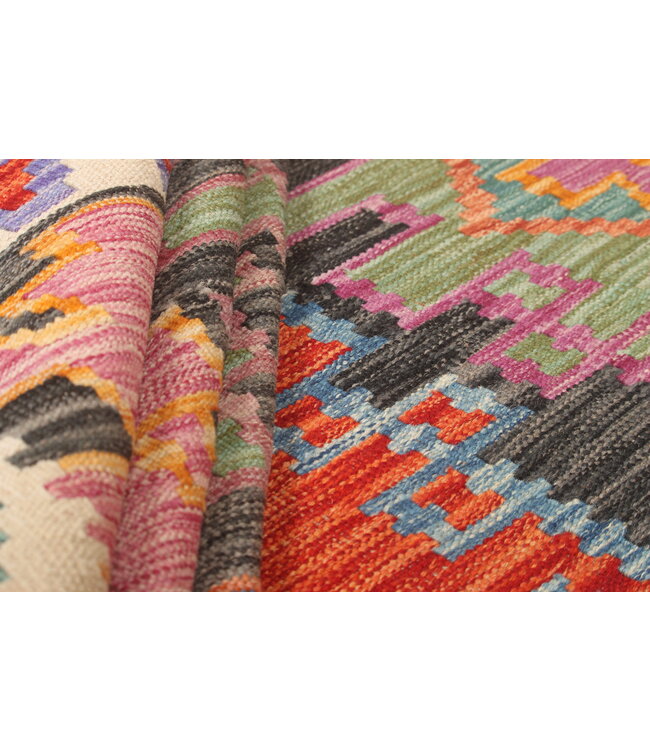 Naila kelim Handgeweven 303x212cm  Traditional Kelim Tapijt Wol