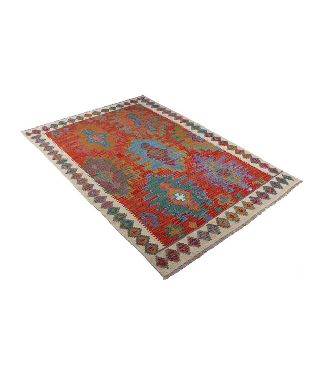 253x177  cm Handmade Afghan Traditional Kilim Area Rug Wool Carpet