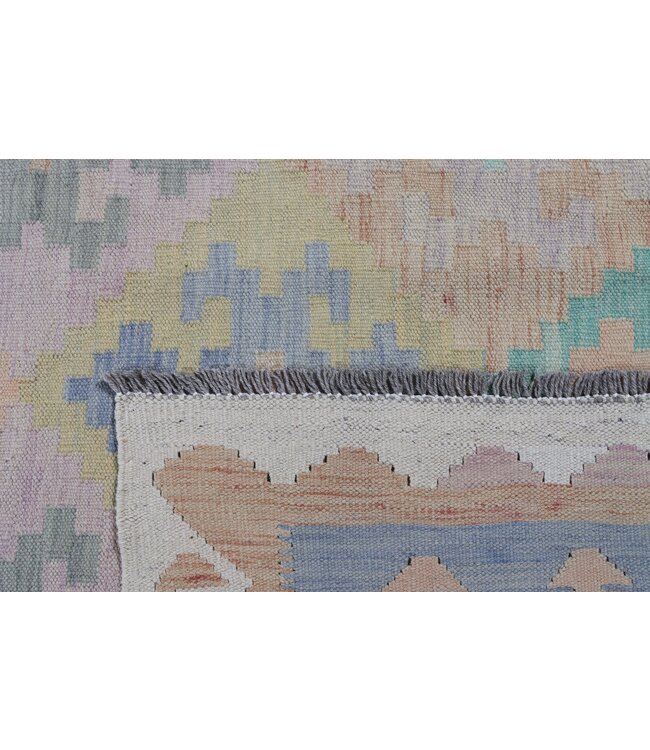 296x196 cm Handgefertigter Afghanischer traditioneller Kilim Teppich Woll