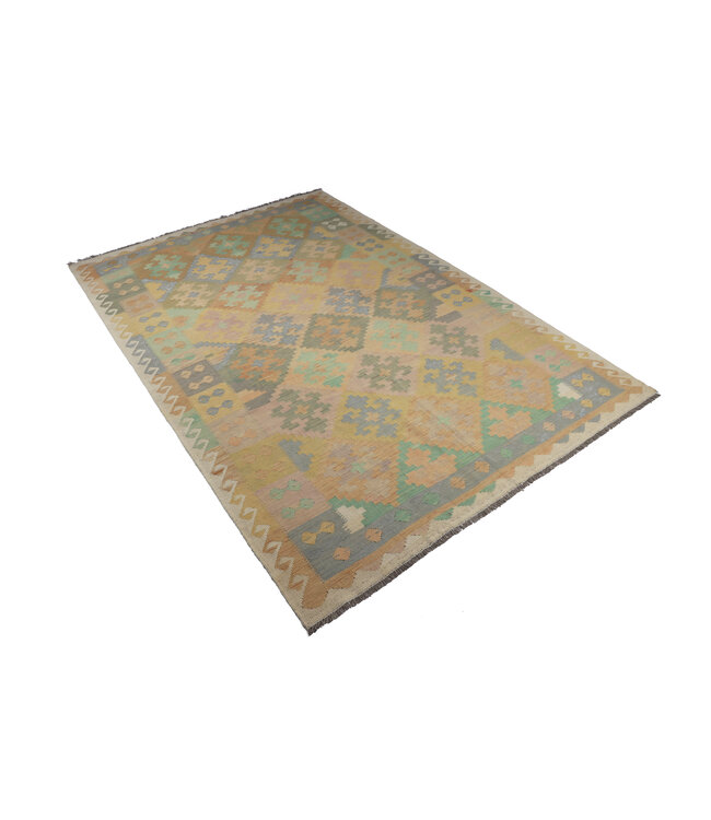 296x196  cm Handgemaakte Afghaanse traditionele Kilim Vloerkleed Wol Tapijt