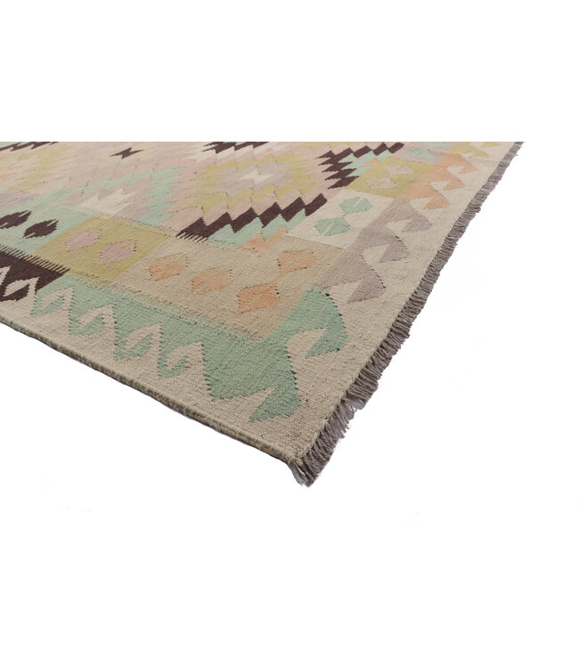 305x189  cm Handmade Afghan Traditional Kilim Area Rug Wool Carpet