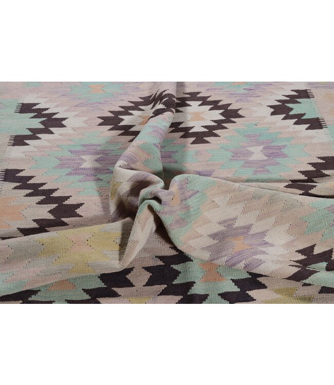 305x189 cm Handgefertigter Afghanischer traditioneller Kilim Teppich Woll