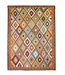 201x155 cm Handmade Afghan Traditional Kilim Area Rug Wool Carpet