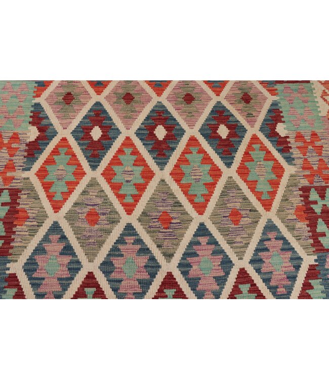 195x155 cm Handgefertigter Afghanischer traditioneller Kilim Teppich Woll