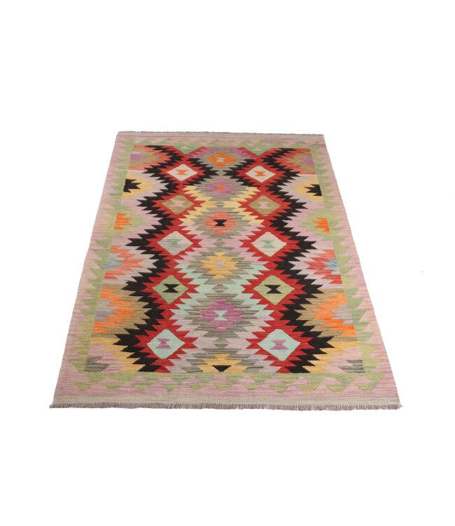 202x152 cm Handgemaakte Afghaanse traditionele Kilim Vloerkleed Wol Tapijt