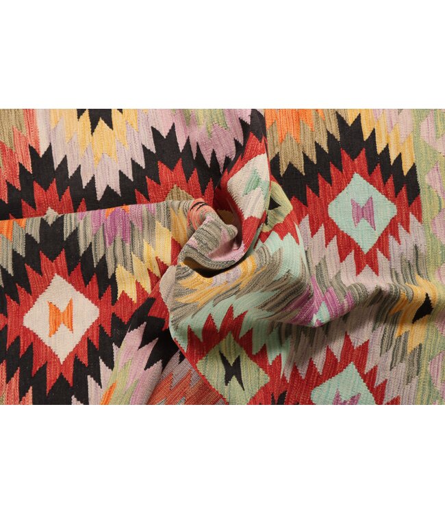 202x152 cm Handgefertigter Afghanischer traditioneller Kilim Teppich Woll