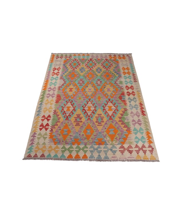 207x152 cm Handmade Afghan Traditional Kilim Area Rug Wool Carpet