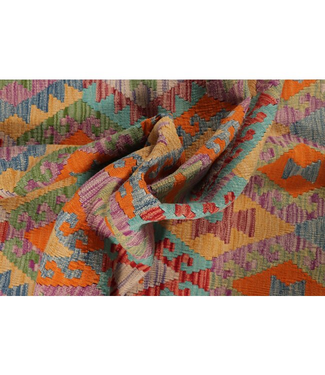 207x152 cm Handmade Afghan Traditional Kilim Area Rug Wool Carpet