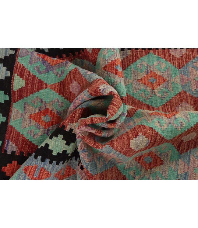 203x153 cm Handmade Afghan Traditional Kilim Area Rug Wool Carpet