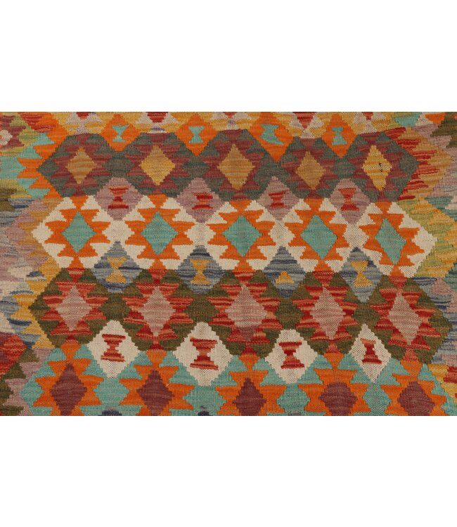 203x153 cm Handgefertigter Afghanischer traditioneller Kilim Teppich Woll
