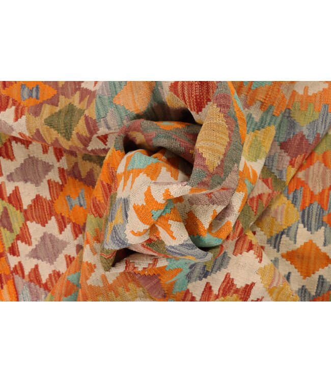 203x153 cm Handmade Afghan Traditional Kilim Area Rug Wool Carpet