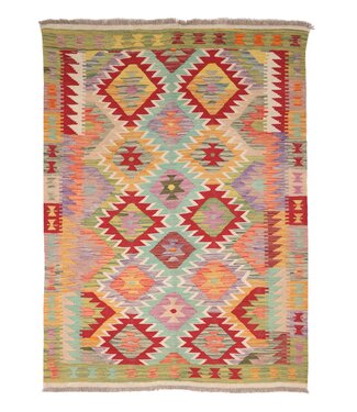 200x144 cm Handgefertigter Afghanischer traditioneller Kelim Teppich Woll 200x144 cm Handgefertigter Afghanischer traditioneller Kelim Teppich Woll